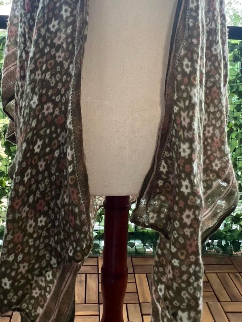 Sonoma Floral Kimono in Olive, Brown & Cream - Picture 3 of 5